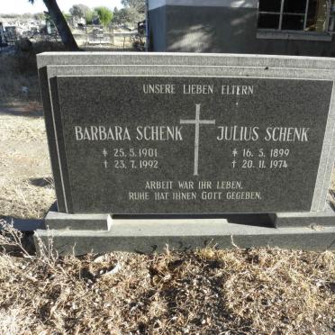 SCHENK Julius 1899-1974 &amp; Barbara 1901-1992