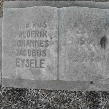 EYSELE Frederik Johannes Jacobus 1891-1961