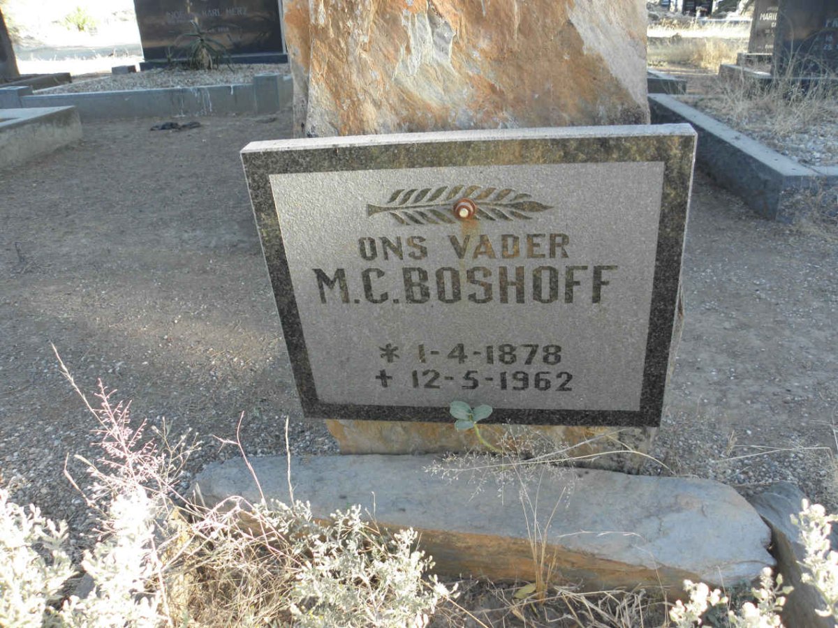 BOSHOFF M.C. 1878-1962