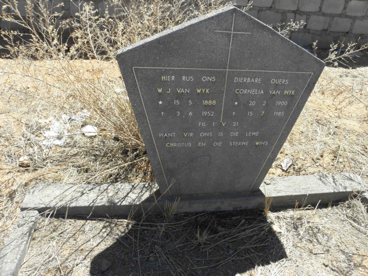WYK W.J., van 1888-1952 &amp; Cornelia 1900-1985