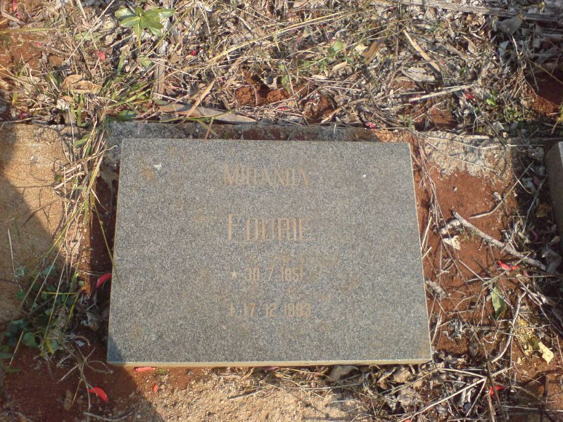 FOURIE Miranda 1951-1993