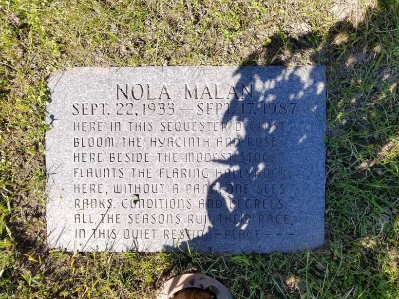MALAN Nola 1933-1987
