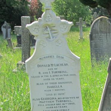TURNBILL Donald McLachlan -1900 :: TURNBILL Isabella :: TURNBILL Georgina -1943 :: TURNBILL Robert -1944