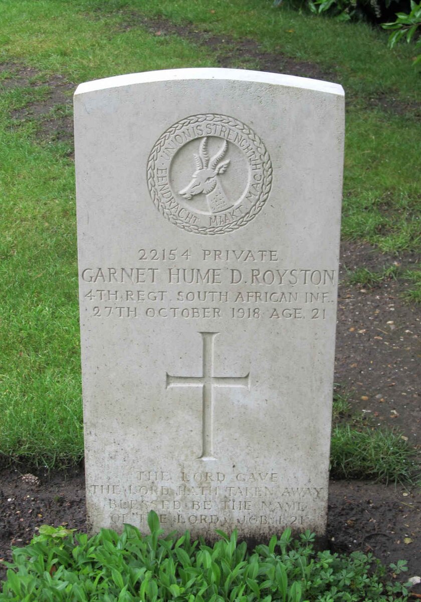 ROYSTON Garnet Hume D. -1918