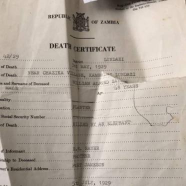 2. Death certificate, confirming the cause of death