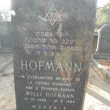 HOFMANN Willi 1899-1964