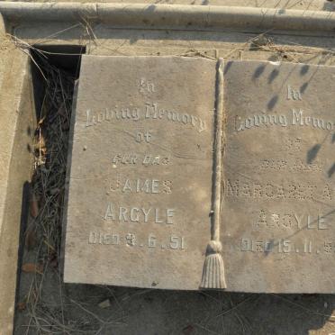 ARGYLE James -1951 &amp; Margaret Ann -1959