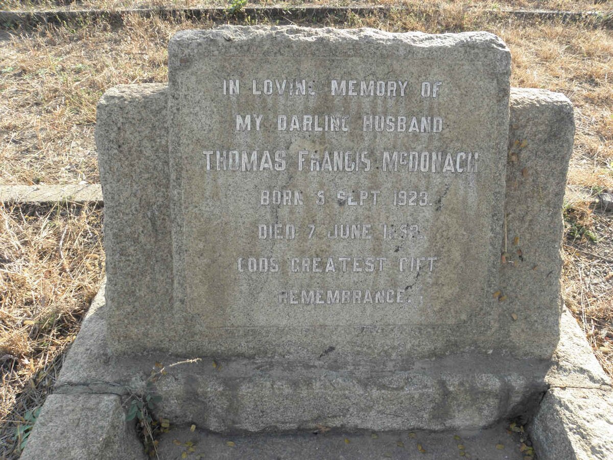 McDONACH Thomas Francis 1923-1953
