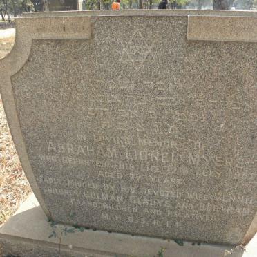 MYERS Abraham Lionel -1957