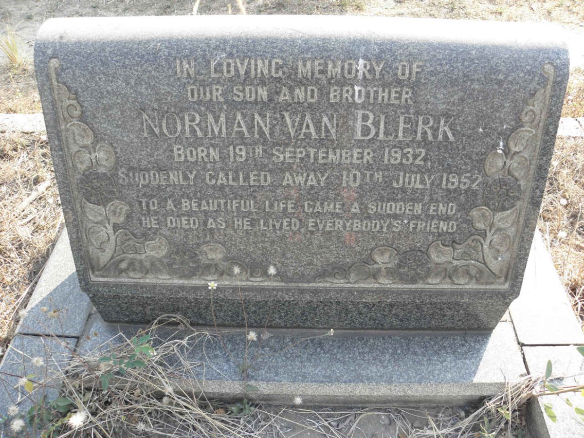 BLERK Norman, van 1932-1952