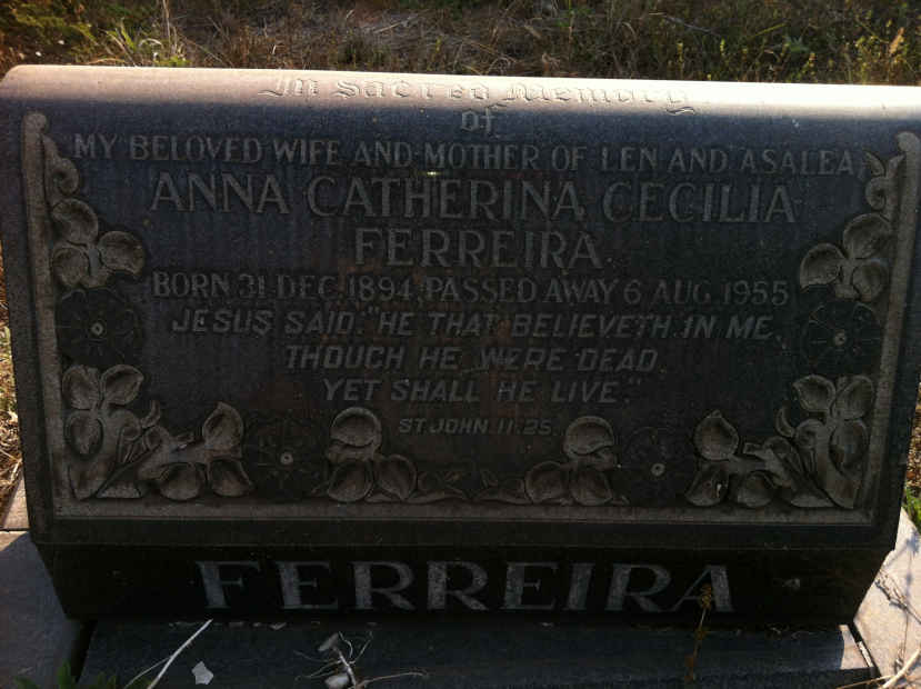 FERREIRA Anna Catherina Cecilia 1894-1955