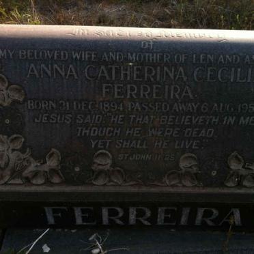FERREIRA Anna Catherina Cecilia 1894-1955