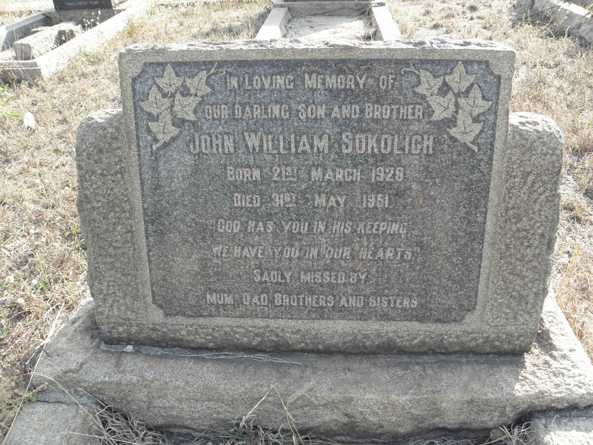 SOKOLICH John William 1929-1951