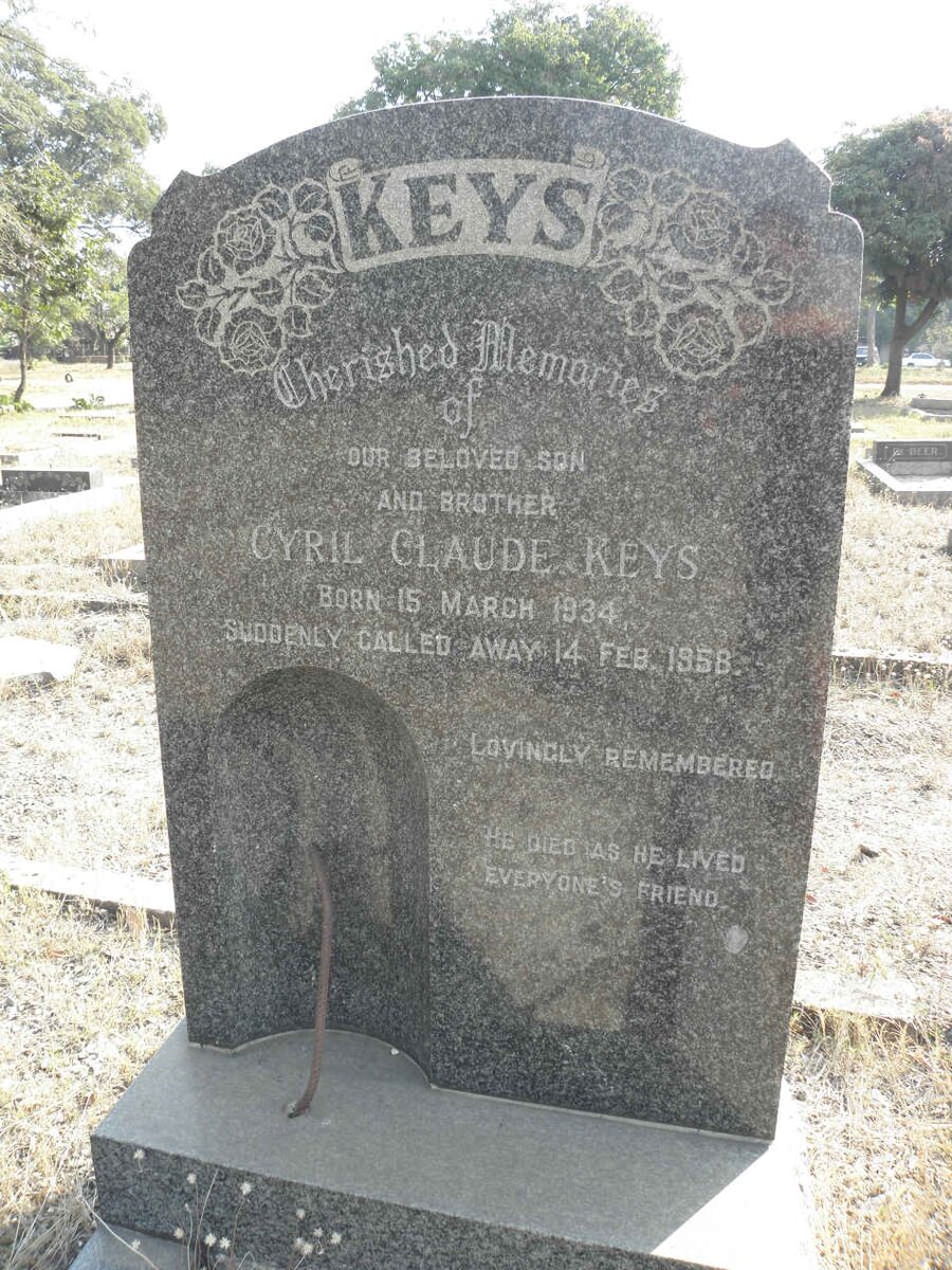 KEYS Cyril Claude 1934-1958