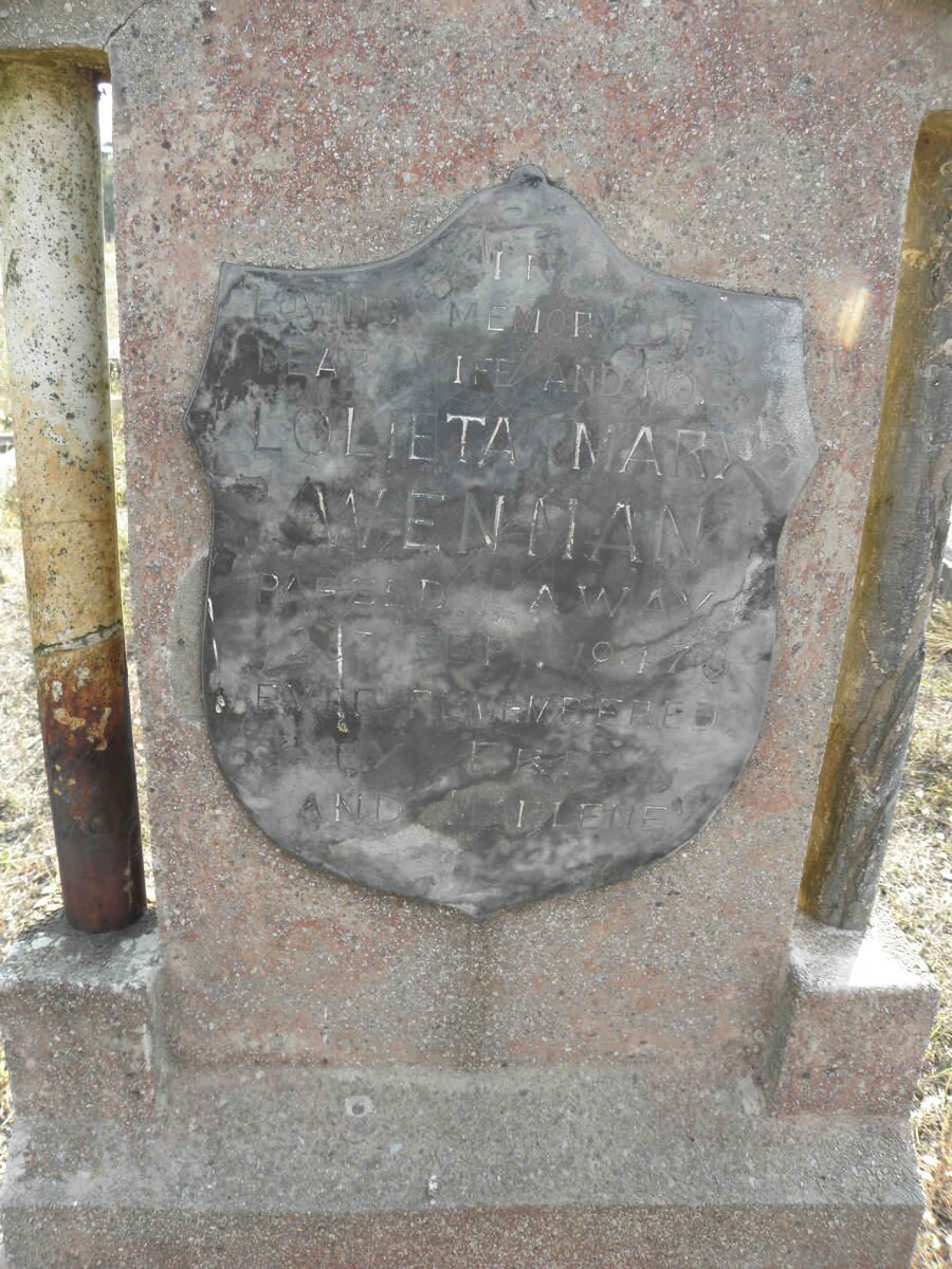 WENMAN Lolieta Mary -1947