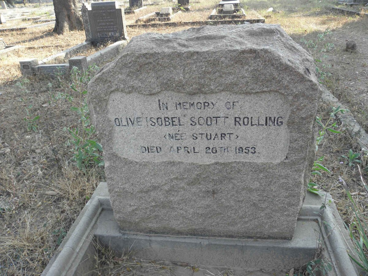 ROLLING Olive Isobel, SCOTT nee STUART -1953