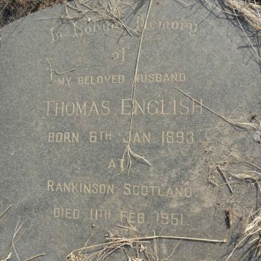 ENGLISH Thomas 1893-1951