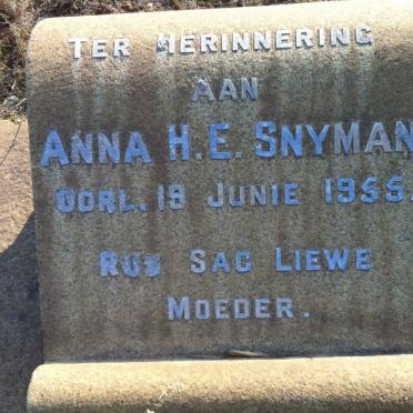SNYMAN Anna H.E. -1955