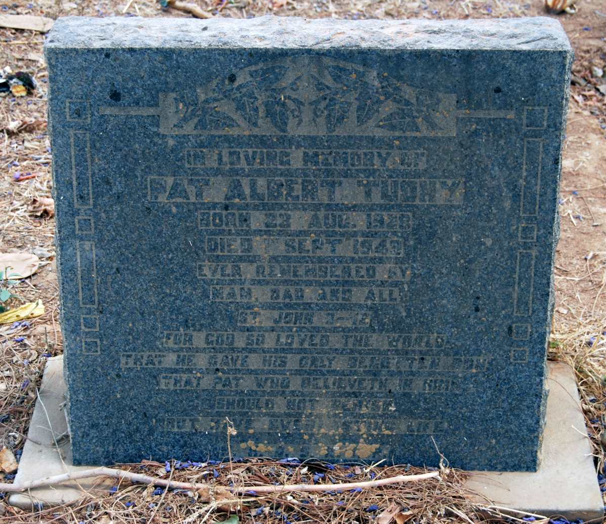 TUDHY Pat Albert 1928-1949