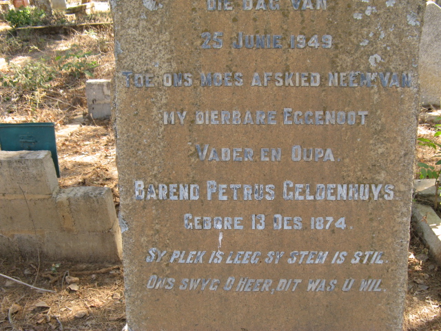 GELDENHUYS Barend Petrus 1874-1949