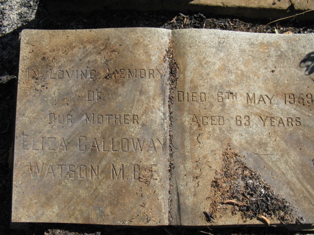 WATSON Eliza Galloway -1959