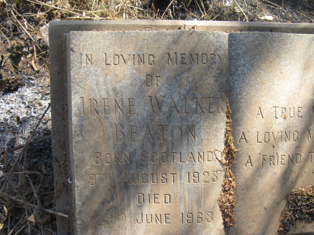 BEATON Irene Walker 1923-1963