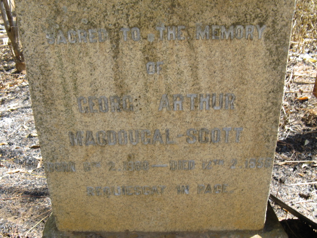 SCOTT George Arthur, MACDOUGAL 1900-1956