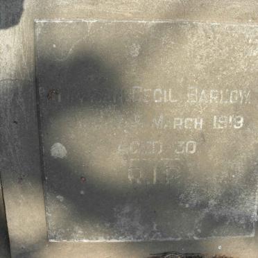 BARLOW Norman Cecil -1919