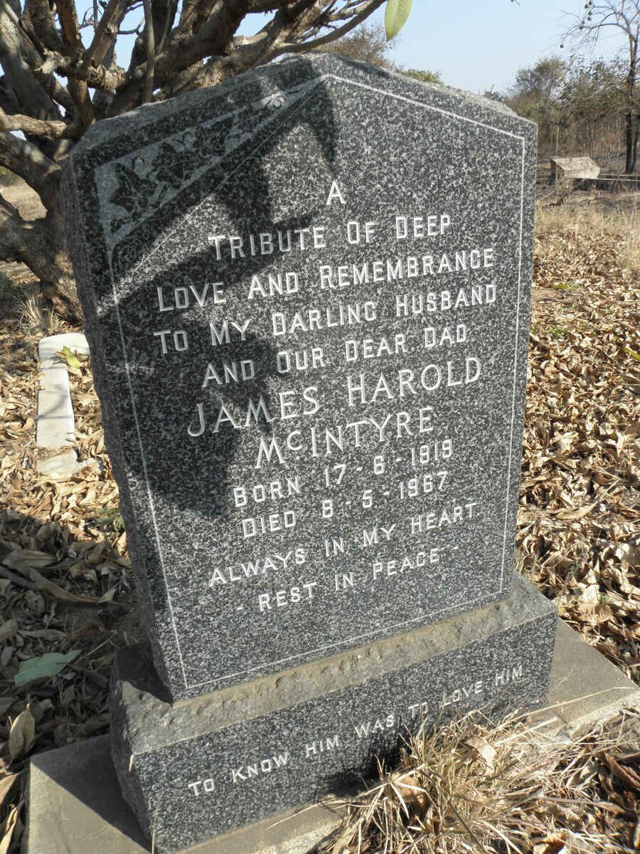 McINTYRE James Harold 1919-1967