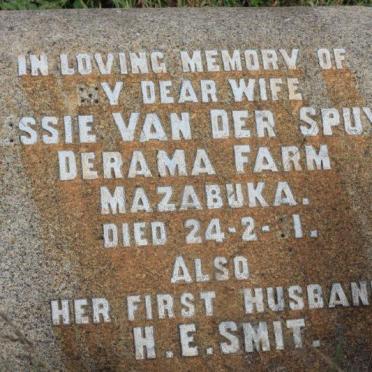 SPUY ?ssie, van der -1901 :: SMIT H.E.