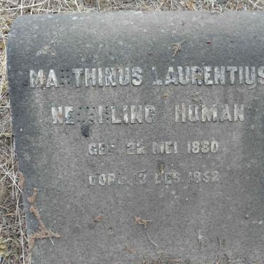 HUMAN Marthinus Laurentius Neethling 1880-1952