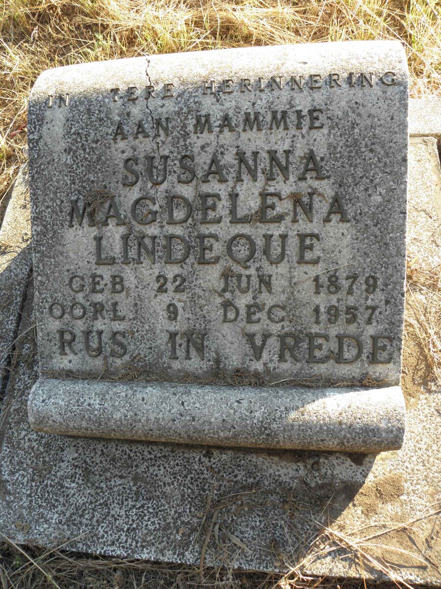 LINDEQUE Susanna Magdelena 1879-1957