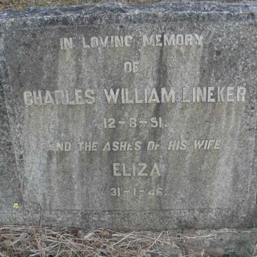 LINEKER Charles William -1951 &amp; Eliza -1946