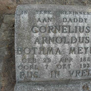 MEYER Cornelius Arnoldus Bothma 1881-1933