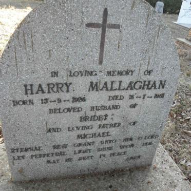 MALLAGHAN Harry 1926-1987