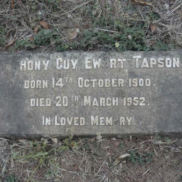 TAPSON Anthony Guy Ewart 1900-1952
