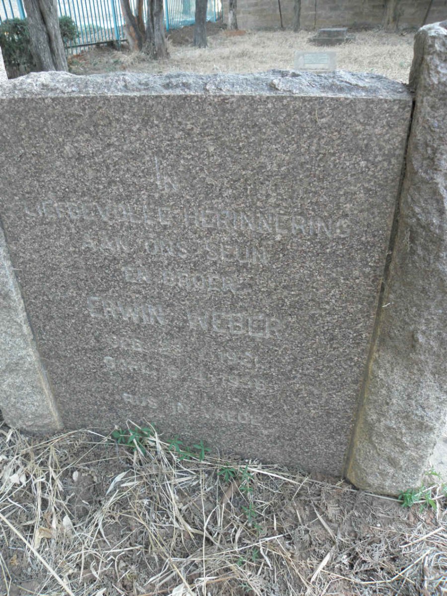 WEBER Erwin 1921-1938