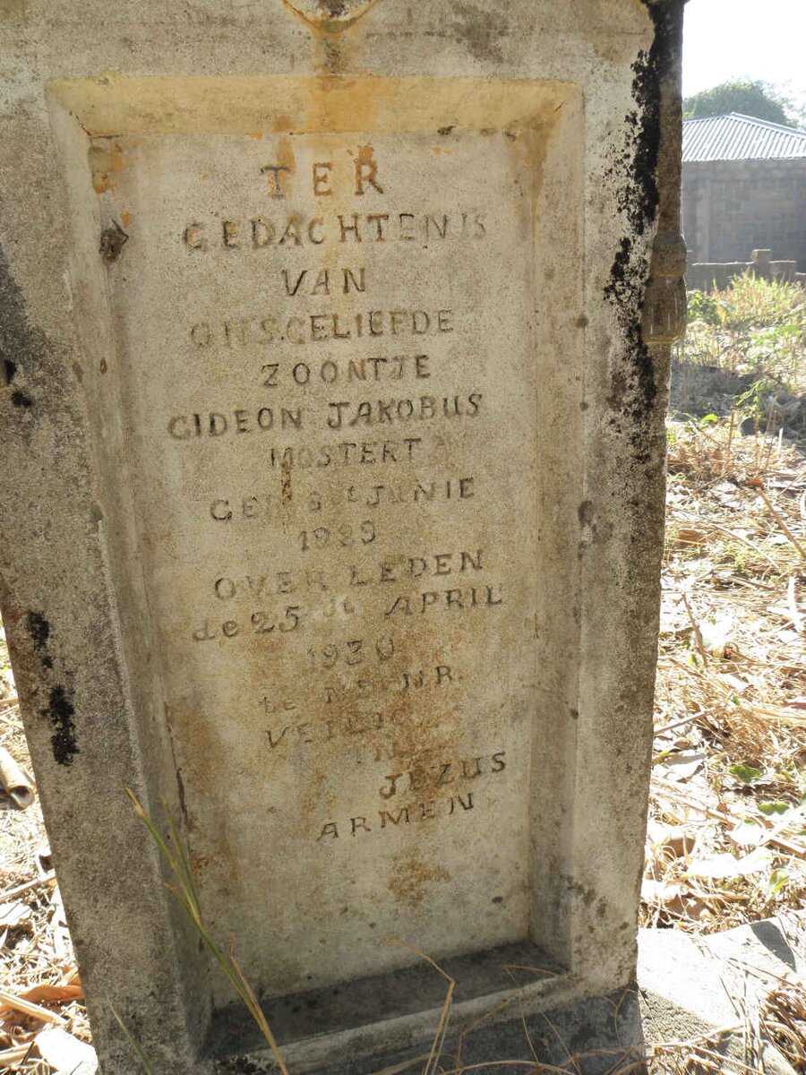 MOSTERT Gideon Jakobus 1929-1930