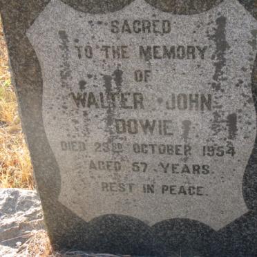 DOWIE Walter John -1954