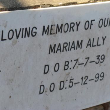 ALLY Mariam 1939-1999