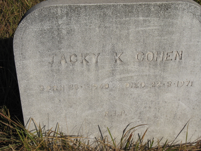 COHEN Jacky K. 1940-1971