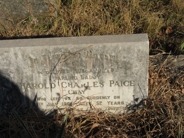 PAICE Harold Charles -196?