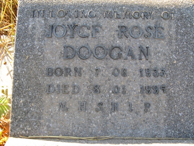 DOOGAN Joyce Rose 1933-1995