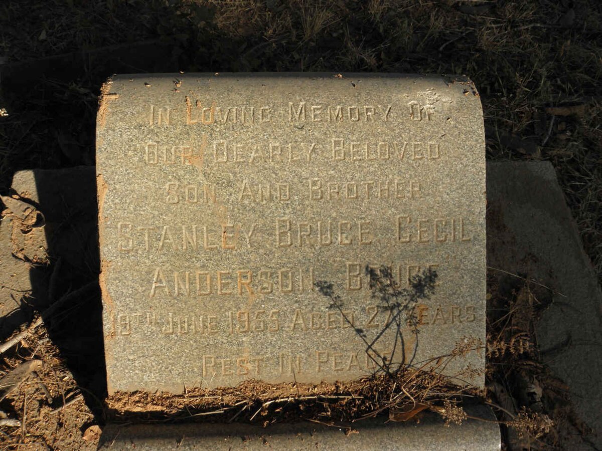 ANDERSON Stanley Bruce Cecil, BRUCE -1955