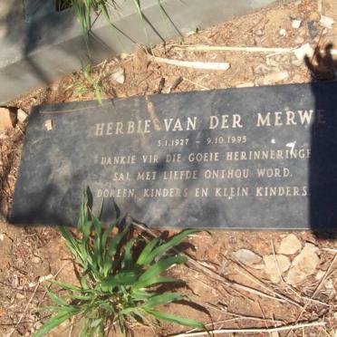 MERWE Herbie, van der 1927-1995