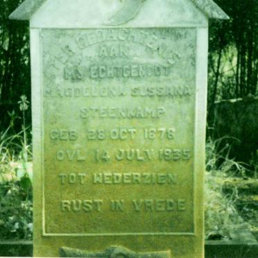 STEENKAMP Magdelena Sussana 1878-1935