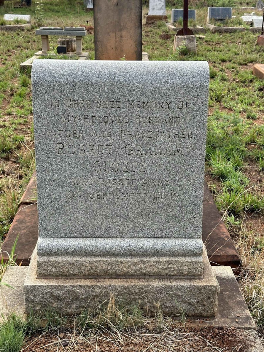 CLOETE Robert Graham -1972