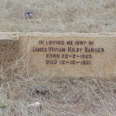 BARKER James Vivian Kilby 1903-1921