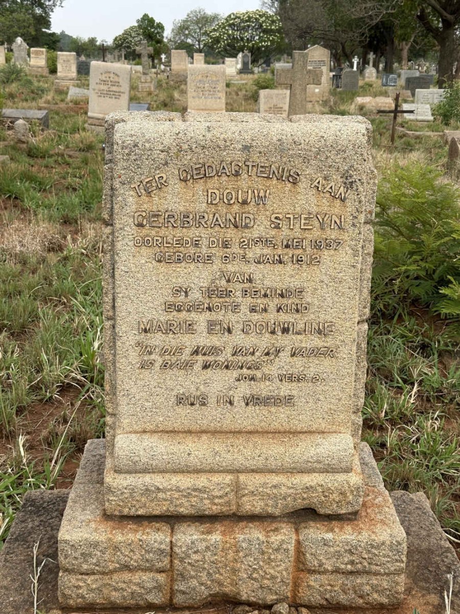 STEYN Douw Gerbrand 1912-1937