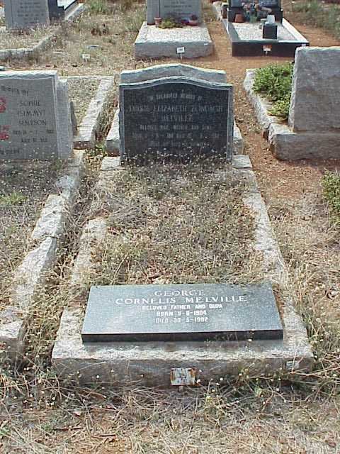 MELVILLE George Cornelis 1904-1992 &amp; Dirkie Elizabeth Zondach 1911-1983